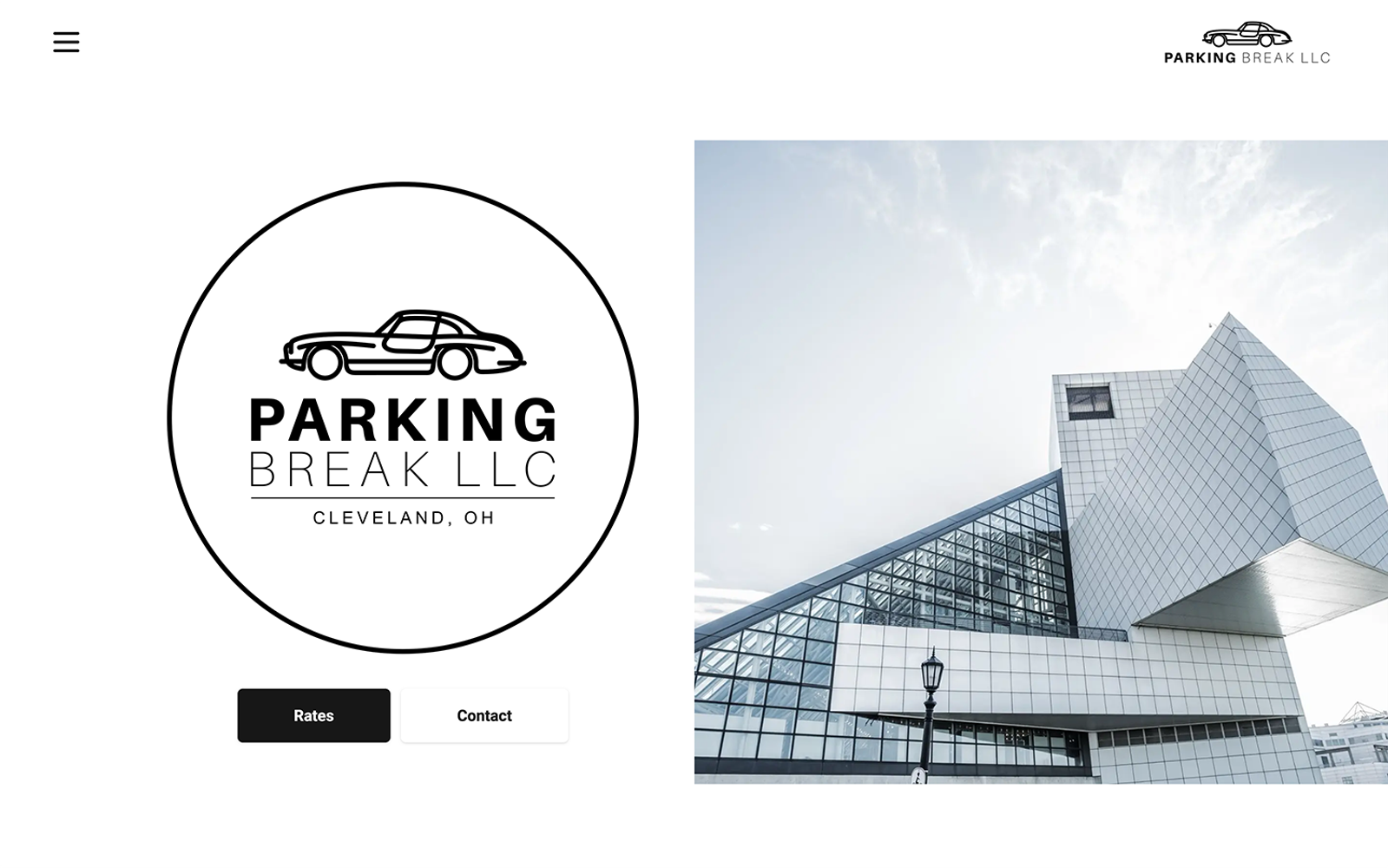 Parking Break LLC desktop homepage